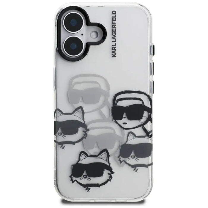 Karl Lagerfeld IML Multi K&C Head Pattern Case за iPhone 16