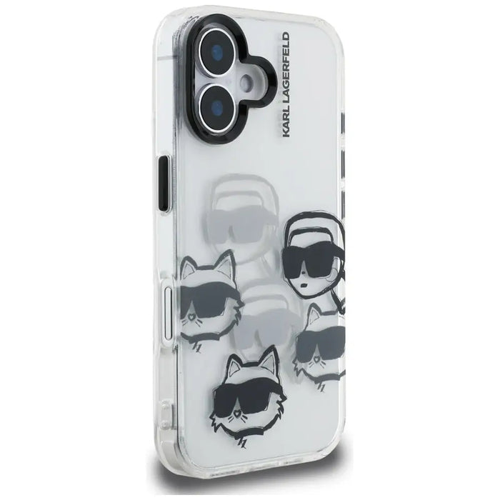 Karl Lagerfeld IML Multi K&C Head Pattern Case за iPhone 16