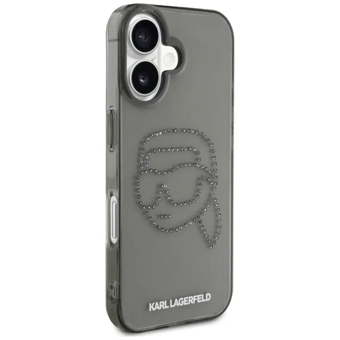 Karl Lagerfeld IML Rhinestones Karl Head Case за iPhone 16