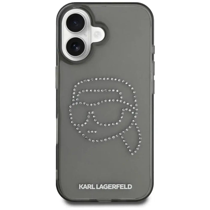Karl Lagerfeld IML Rhinestones Karl Head Case за iPhone 16