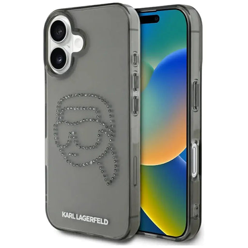 Karl Lagerfeld IML Rhinestones Karl Head Case за iPhone 16