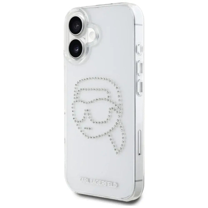 Karl Lagerfeld IML Rhinestones Karl Head Case за iPhone 16