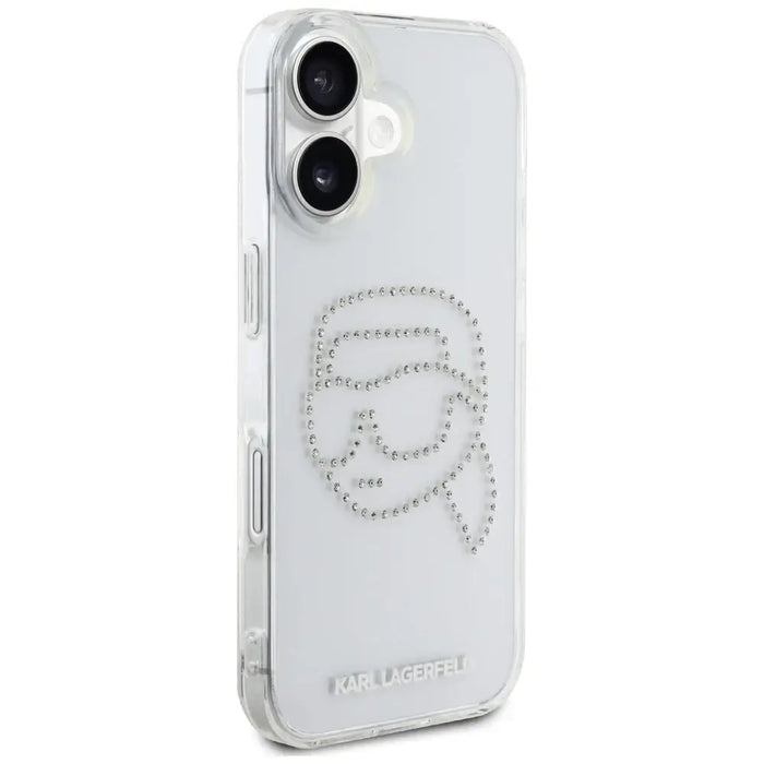 Karl Lagerfeld IML Rhinestones Karl Head Case за iPhone 16