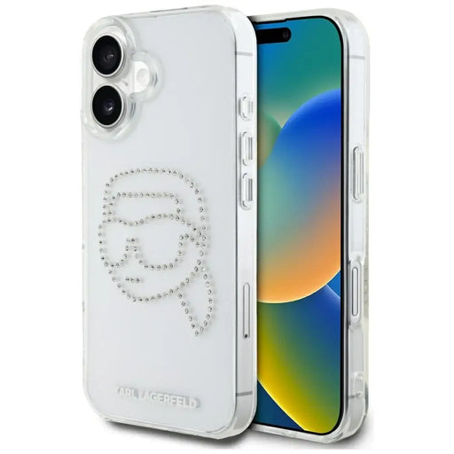 Karl Lagerfeld IML Rhinestones Karl Head Case за iPhone 16