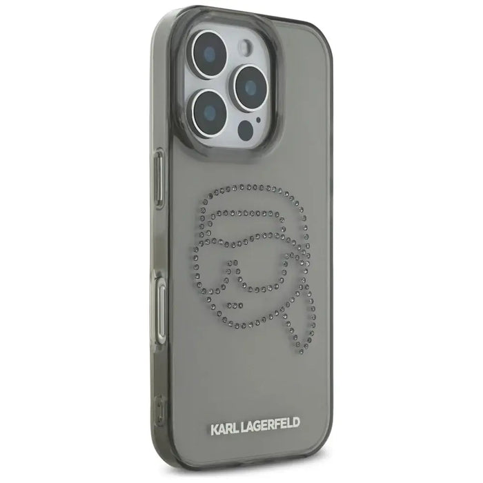 Karl Lagerfeld IML Rhinestones Karl Head Case за iPhone 16