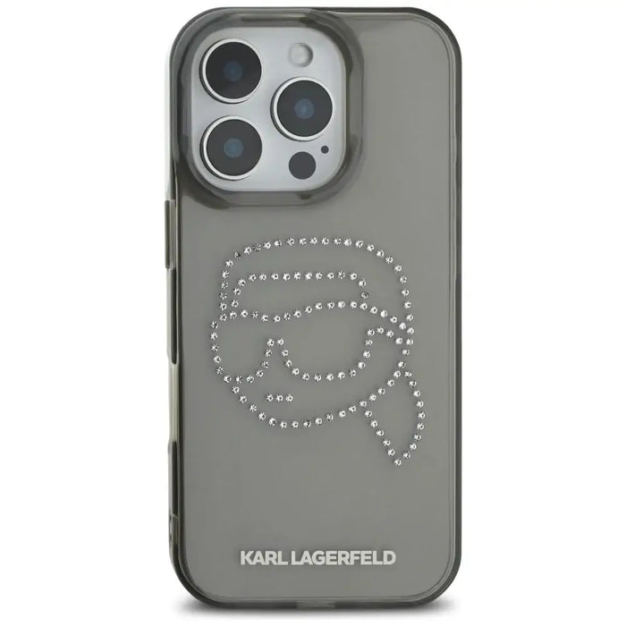 Karl Lagerfeld IML Rhinestones Karl Head Case за iPhone 16