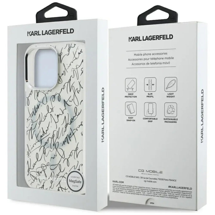 Karl Lagerfeld IML Karl Script Pattern MagSafe калъф