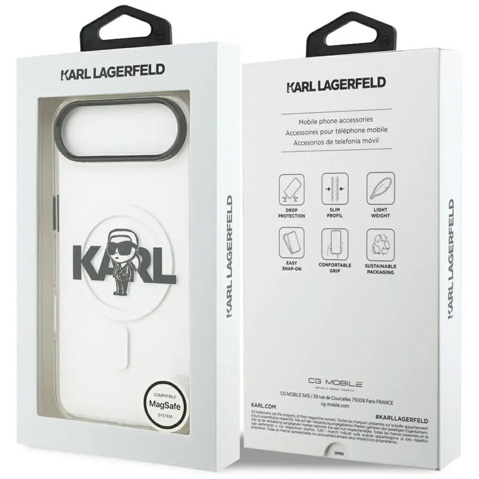 Karl Lagerfeld IML Karl Sketch Logo MagSafe Case за iPhone
