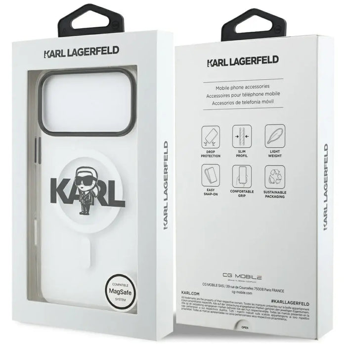 Karl Lagerfeld IML Karl Sketch Logo MagSafe Case за iPhone