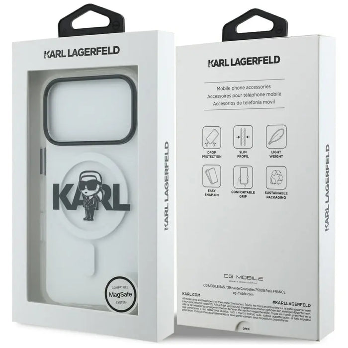 Karl Lagerfeld IML Karl Sketch Logo MagSafe Case за iPhone