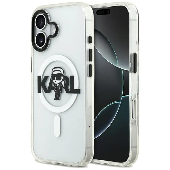 Karl Lagerfeld IML Karl Sketch Logo MagSafe Case за iPhone