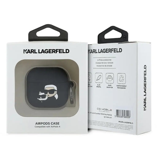 Karl Lagerfeld KLA4RUNKCHK AirPods 4 покритие черен/черен