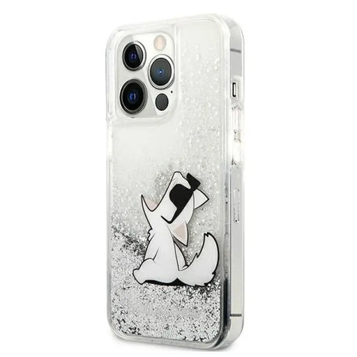 Karl Lagerfeld Liquid Glitter Choupette Fun case за iPhone