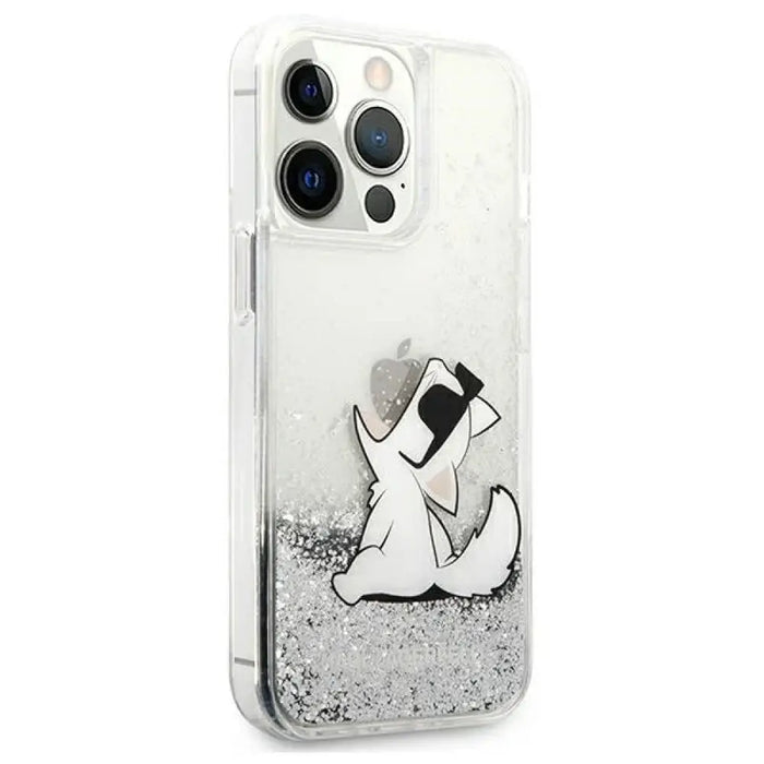 Karl Lagerfeld Liquid Glitter Choupette Fun case за iPhone