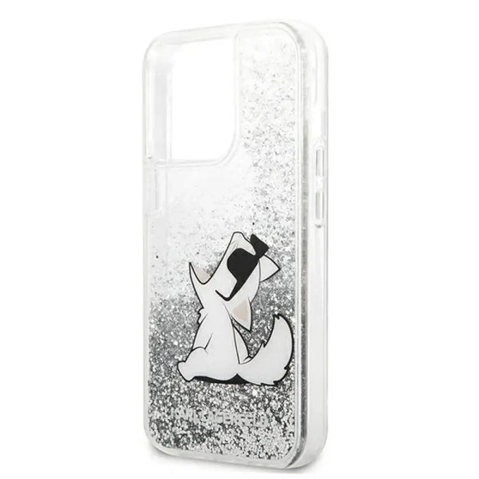 Karl Lagerfeld Liquid Glitter Choupette Fun case за iPhone