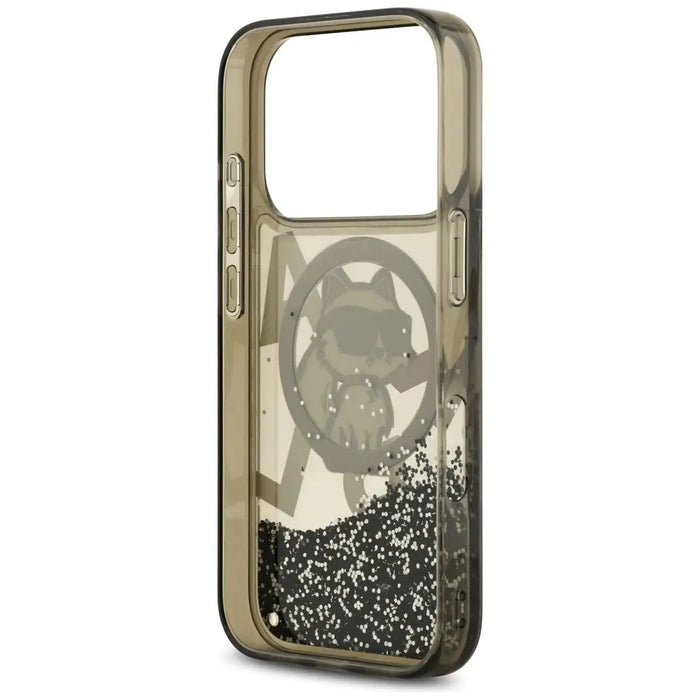 Karl Lagerfeld Liquid Glitter Choupette Logo MagSafe Case