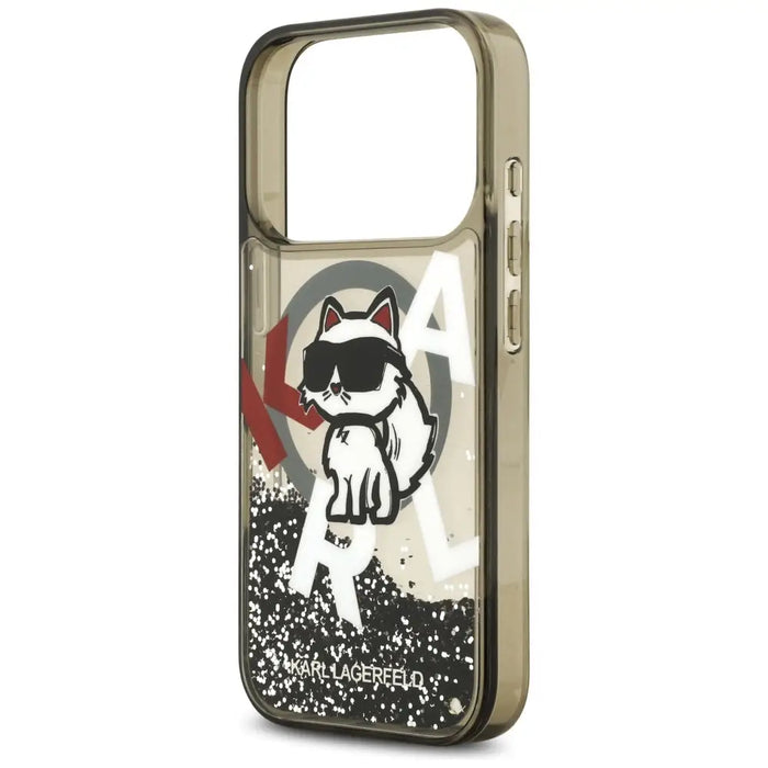 Karl Lagerfeld Liquid Glitter Choupette Logo MagSafe Case
