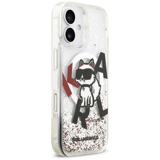 Karl Lagerfeld Liquid Glitter Choupette Logo MagSafe Case