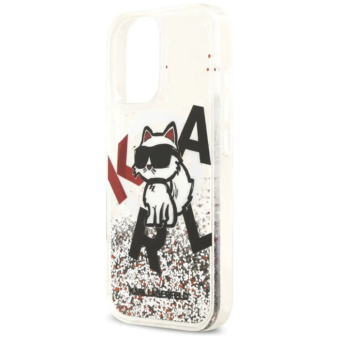 Karl Lagerfeld Liquid Glitter Choupette Logo MagSafe Case