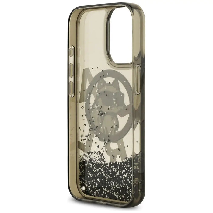 Karl Lagerfeld Liquid Glitter Choupette Logo MagSafe iPhone