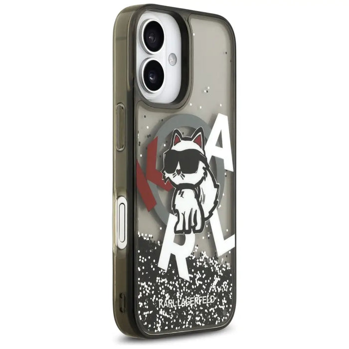 Karl Lagerfeld Liquid Glitter Choupette Logo MagSafe iPhone