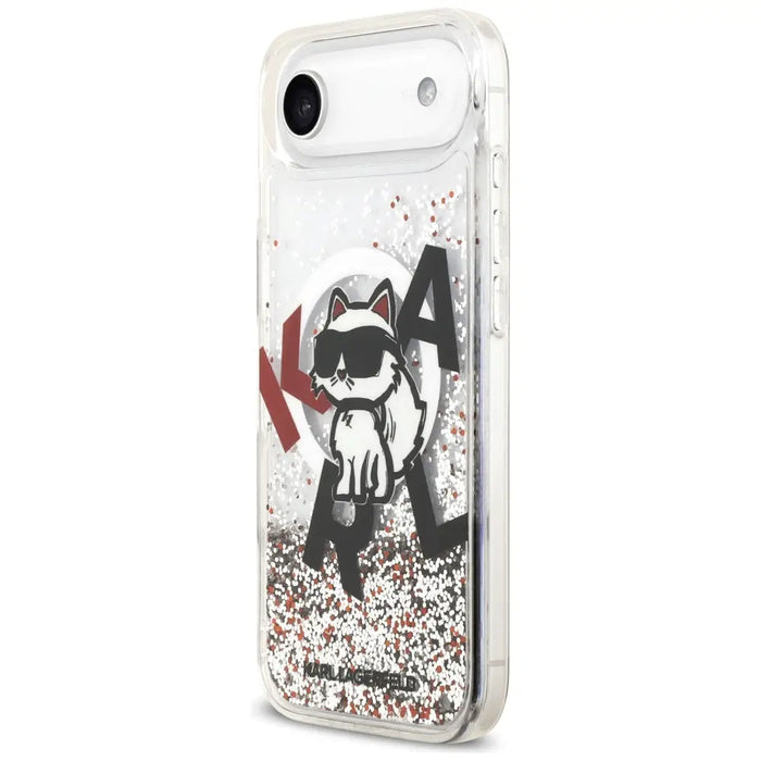 Karl Lagerfeld Liquid Glitter Choupette Logo MagSafe iPhone