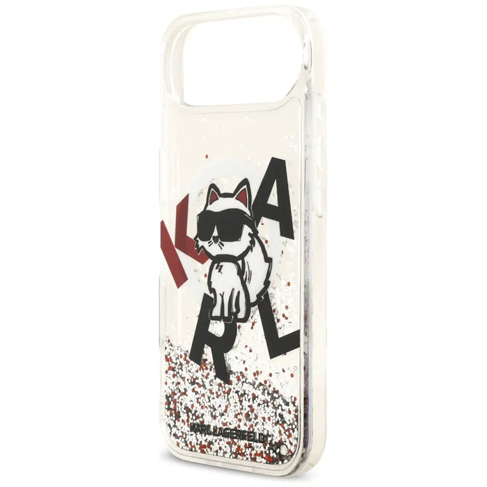 Karl Lagerfeld Liquid Glitter Choupette Logo MagSafe iPhone