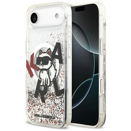 Karl Lagerfeld Liquid Glitter Choupette Logo MagSafe iPhone
