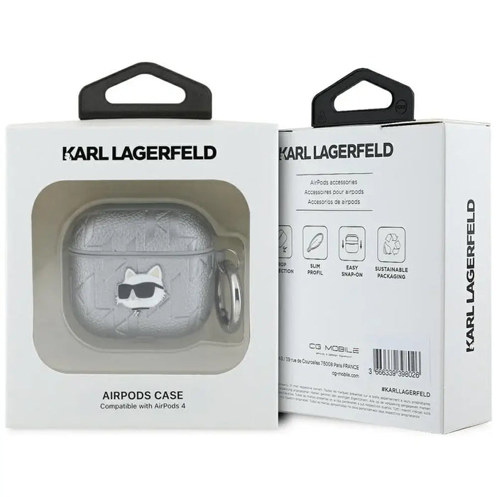 Karl Lagerfeld Monogram Choupette Head калъф за AirPods 4