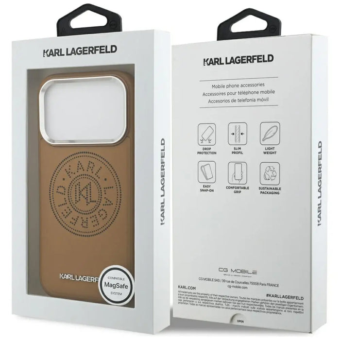Karl Lagerfeld Point & Metal Logo MagSafe Case за iPhone 17