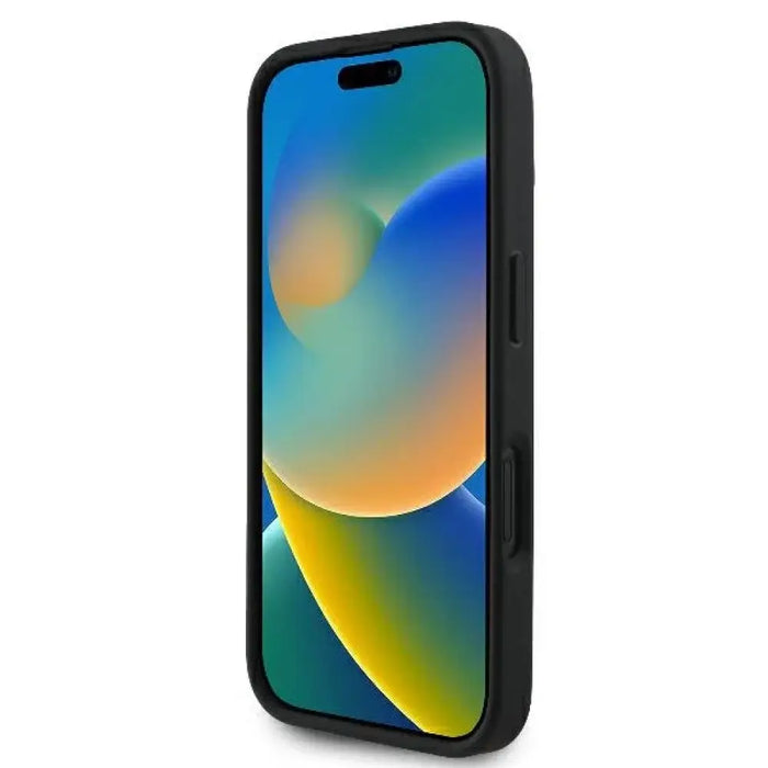 Карл Лагерфелд Quilted Signature калъф за iPhone 16 - черен