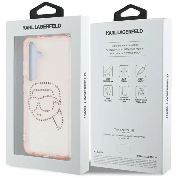 Karl Lagerfeld Rhinestones K. Head Logo Калъф за Samsung