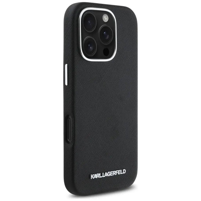 Karl Lagerfeld Saffiano Full Wrapped Elongated Metal Logo