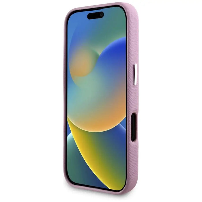 Karl Lagerfeld Saffiano Full Wrapped Elongated Metal Logo