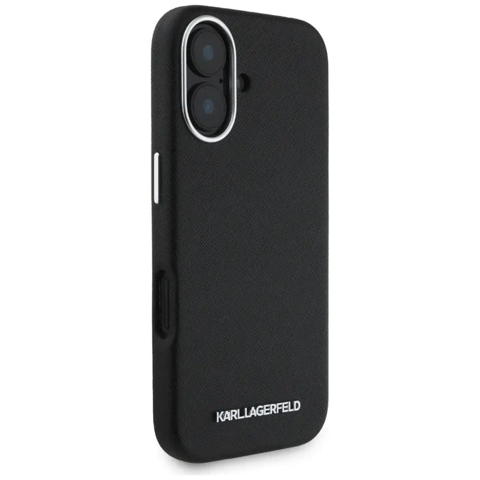 Karl Lagerfeld Saffiano Full Wrapped Elongated Metal Logo