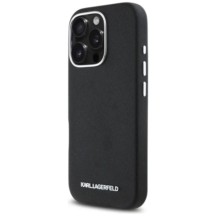 Karl Lagerfeld Saffiano Full Wrapped Elongated Metal Logo