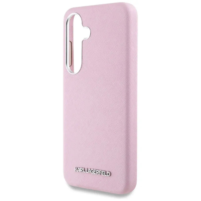 Karl Lagerfeld Saffiano Full Wrapped Elongated Metal Logo