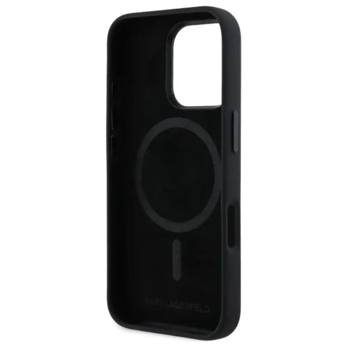 Karl Lagerfeld Silicone Shadow Metal Initial MagSafe Case