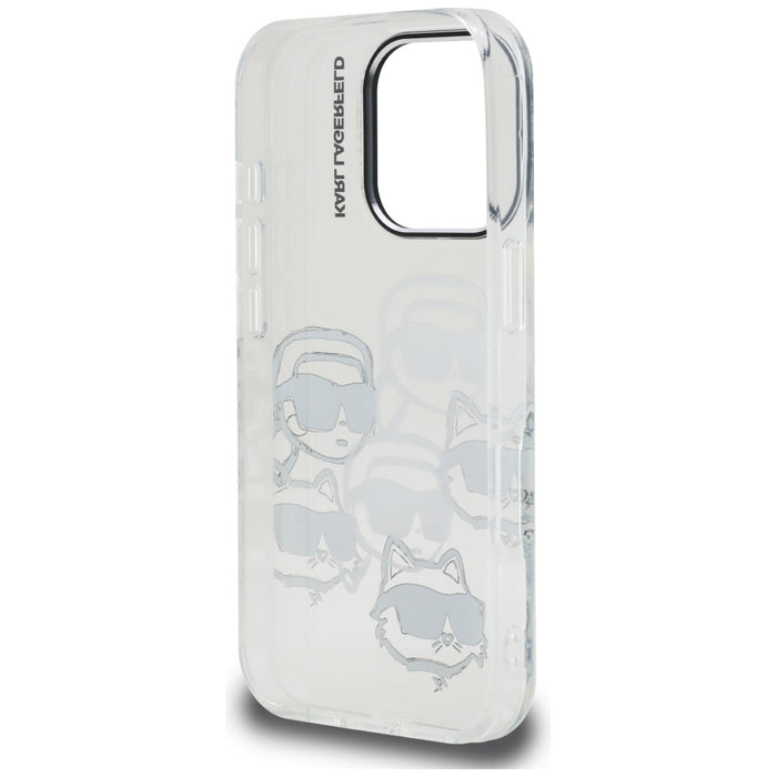 Karl Lagerfeld IML Multi K&C Head Pattern Case за iPhone 16 Pro - прозрачен