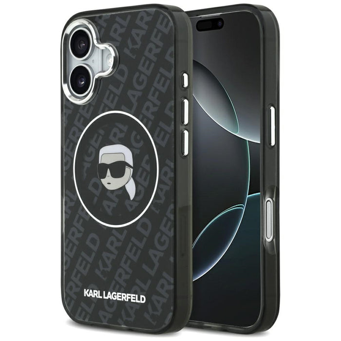 Karl Lagerfeld IML Калъф MagSafe с лого Karl Head за iPhone 17 - черен