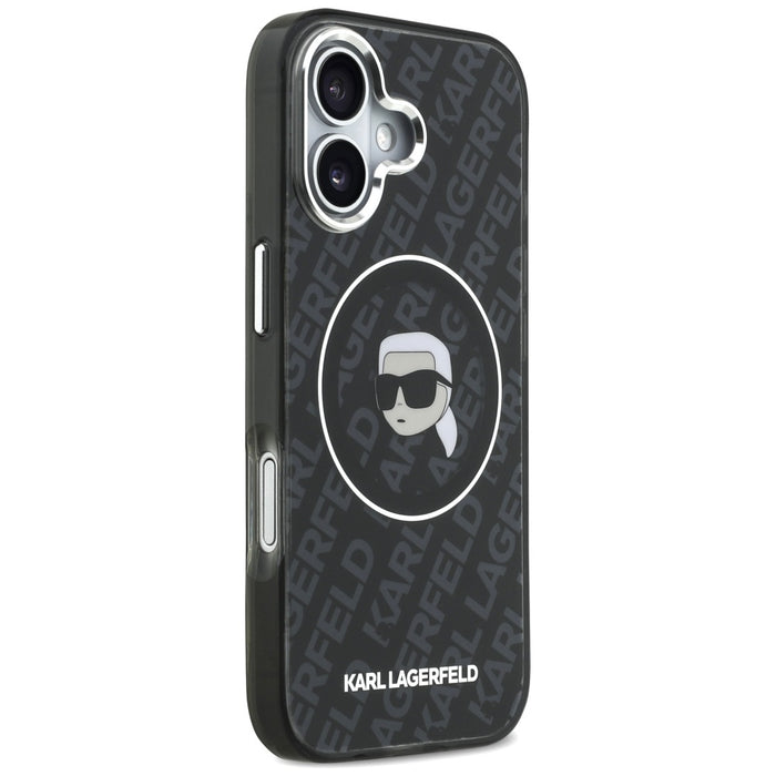 Karl Lagerfeld IML Калъф MagSafe с лого Karl Head за iPhone 17 - черен