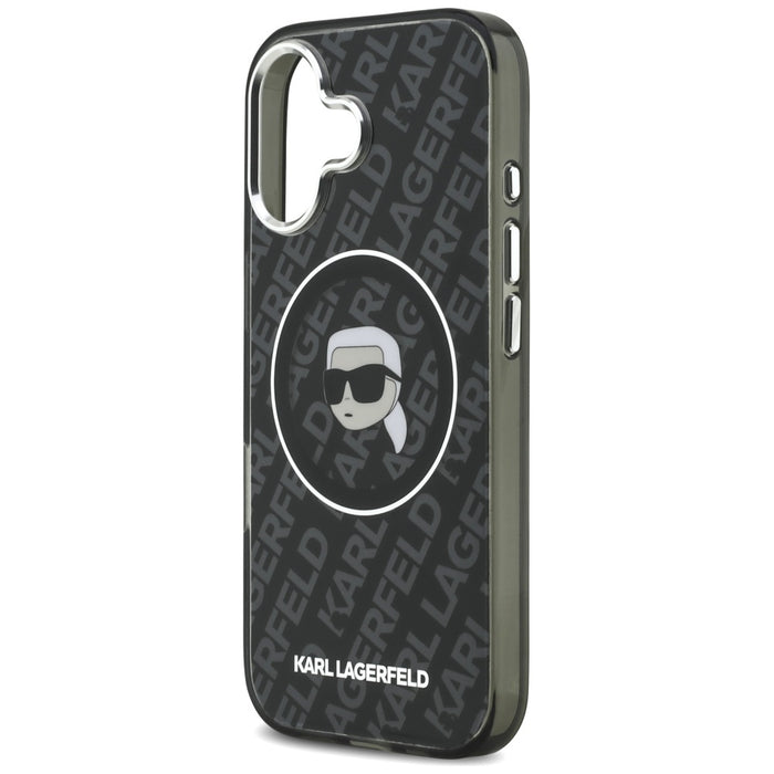 Karl Lagerfeld IML Калъф MagSafe с лого Karl Head за iPhone 17 - черен