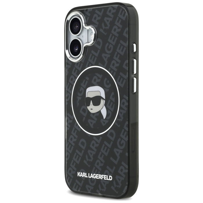 Karl Lagerfeld IML Калъф MagSafe с лого Karl Head за iPhone 17 - черен
