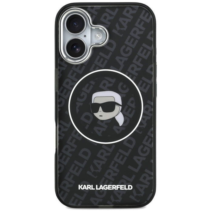 Karl Lagerfeld IML Калъф MagSafe с лого Karl Head за iPhone 17 - черен
