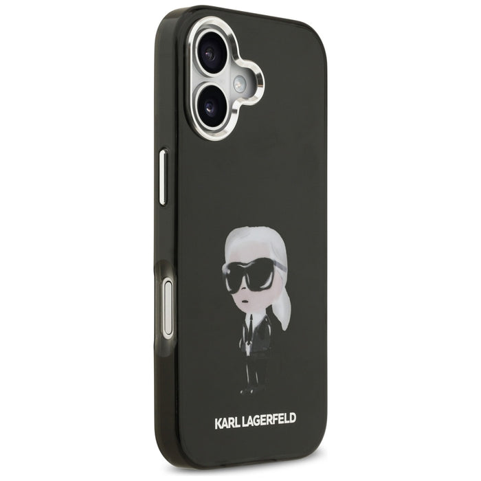 Кейс Karl Lagerfeld IML Aquarelle Karl & Logo MagSafe за iPhone 17 - черен