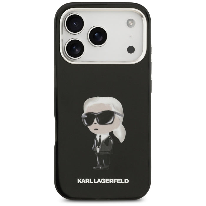 Кейс Karl Lagerfeld IML Aquarelle Karl & Logo MagSafe за iPhone 17 Pro - черен