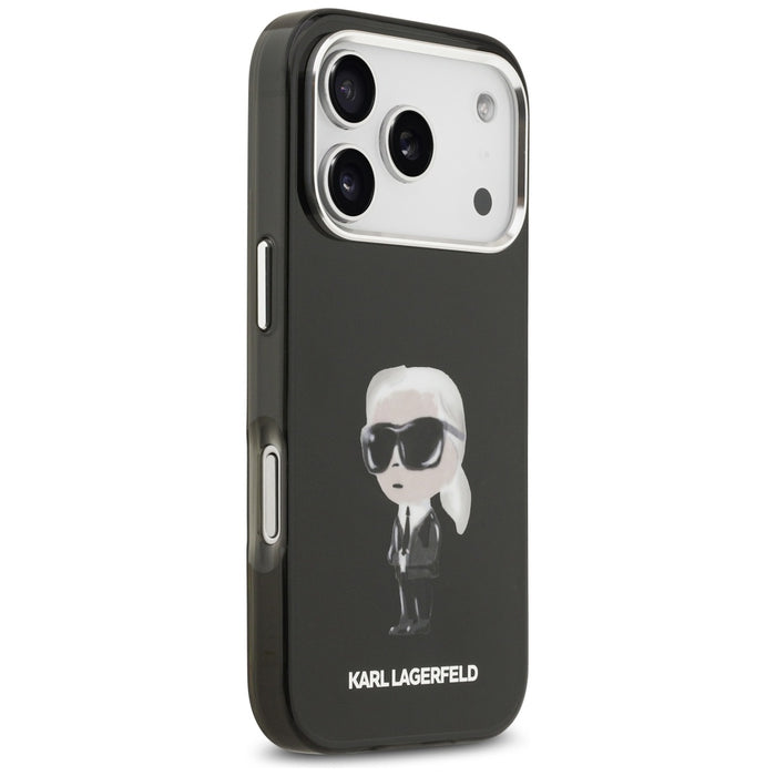 Кейс Karl Lagerfeld IML Aquarelle Karl & Logo MagSafe за iPhone 17 Pro - черен