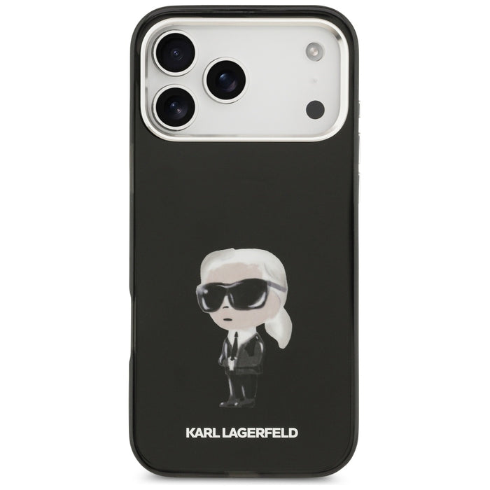 Кейс Karl Lagerfeld IML Aquarelle Karl & Logo MagSafe за iPhone 17 Pro Max - черен