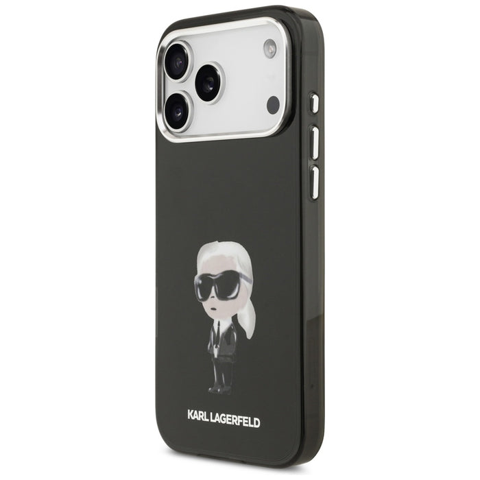 Кейс Karl Lagerfeld IML Aquarelle Karl & Logo MagSafe за iPhone 17 Pro Max - черен