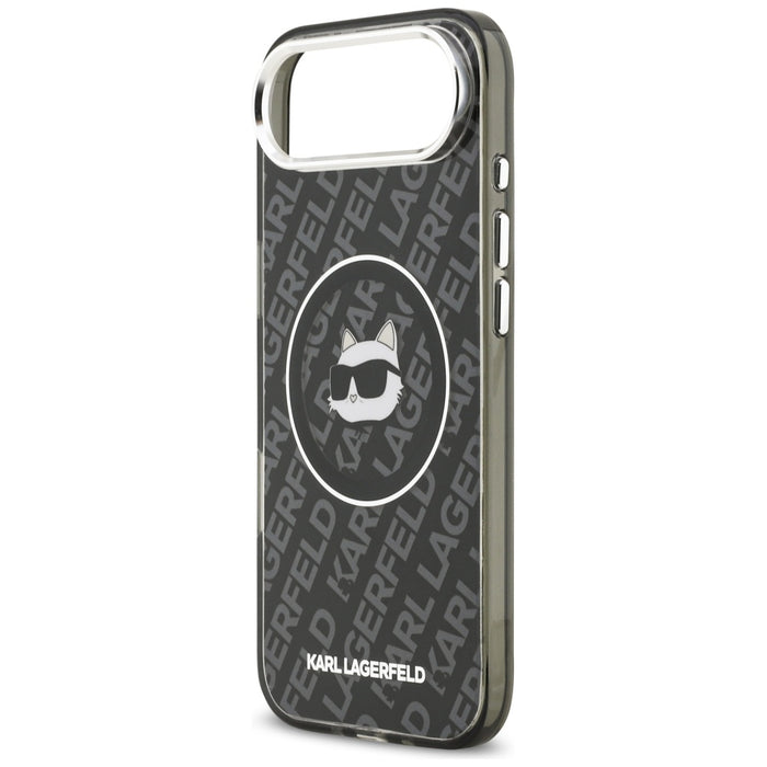 Кейс за iPhone Air с лого на Karl Lagerfeld IML Choupette - MagSafe - черен